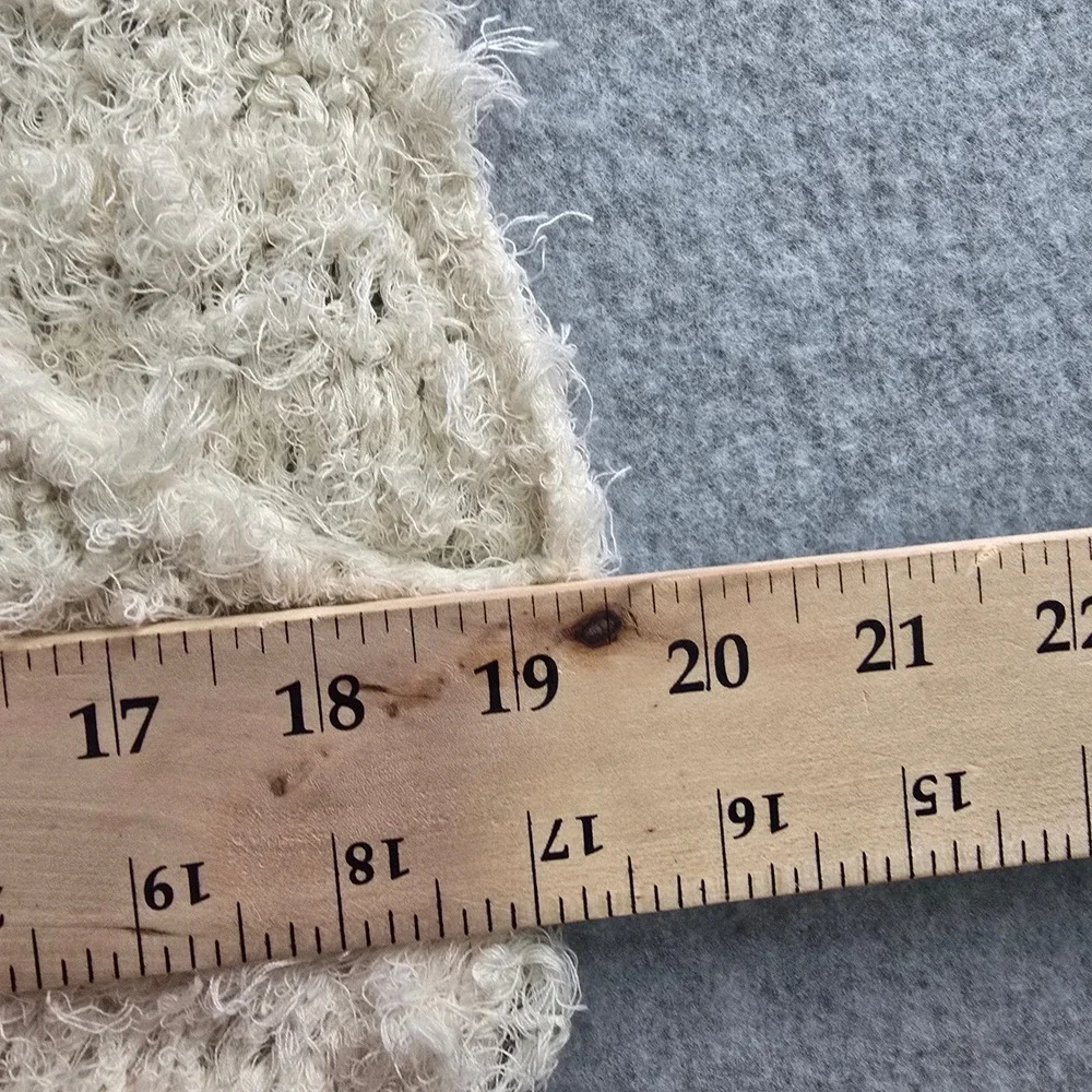 Free People Ivory Shaggy Eyelash Knit Longline Vest Sleeveless Cardigan Small